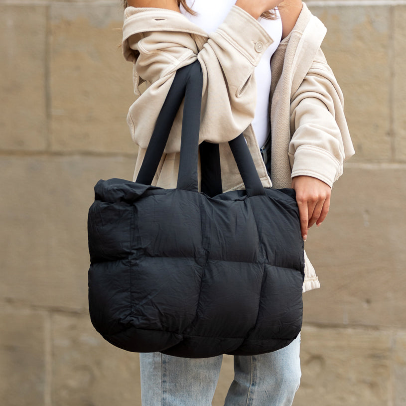 Daphne Quilted Puffer Polyester Nylon Tote Bag