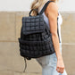 Stevie Quilted Puffer Easy-Wipe Nylon Backpack with Front Compartment & Multiple Pockets | Black, Citrine, Ivory, Mauve, Pebble, Slate Blue