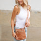 Danica Soft Vegan Leather Guitar Strap Crossbody Bag with Card Deck