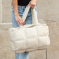 Daphne Quilted Puffer Polyester Nylon Tote Bag