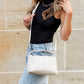 Mia Vegan PU Leather Basket Weave Convertible Crossbody Handbag