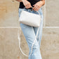 Mia Vegan PU Leather Basket Weave Convertible Crossbody Handbag