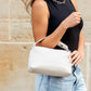 Mia Vegan PU Leather Basket Weave Convertible Crossbody Handbag