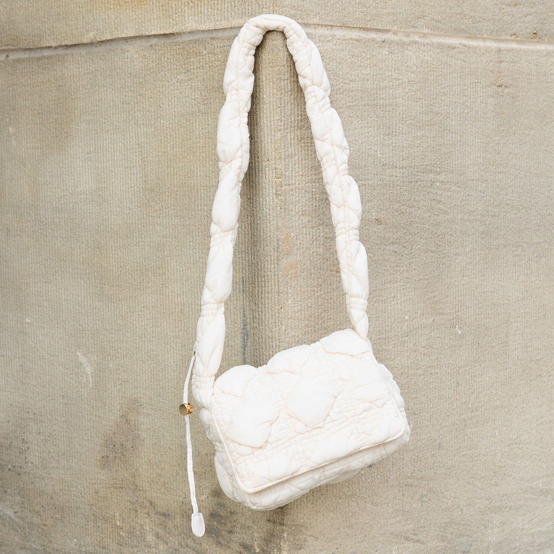Brinley Quilted Puffer 100% Nylon Fold-Over Crossbody Bag