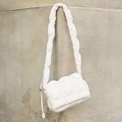 Brinley Quilted Puffer 100% Nylon Fold-Over Crossbody Bag