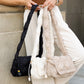 Brinley Quilted Puffer 100% Nylon Fold-Over Crossbody Bag