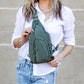 Pippa Easy-Wipe Nylon Reversible Sling Bag with Double D-Ring Clips