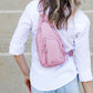 Pippa Easy-Wipe Nylon Reversible Sling Bag with Double D-Ring Clips