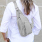 Pippa Easy-Wipe Nylon Reversible Sling Bag with Double D-Ring Clips