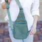 Pippa Easy-Wipe Nylon Reversible Sling Bag with Double D-Ring Clips