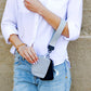 Easy-Wipe Nylon Clippable Dual Pouch Wristlet Wallet