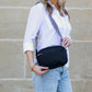Everly Soft PU Vegan Leather Camera Crossbody Bag with Guitar Strap & Multiple Pockets | Black, Black/Cognac, Cognac, White/Cognac