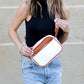 Everly Soft PU Vegan Leather Camera Crossbody Bag with Guitar Strap & Multiple Pockets | Black, Black/Cognac, Cognac, White/Cognac