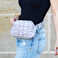 Anya Quilted Nylon Puffer Sling Crossbody Fanny Bag