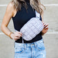 Anya Quilted Nylon Puffer Sling Crossbody Fanny Bag