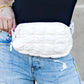 Anya Quilted Nylon Puffer Sling Crossbody Fanny Bag