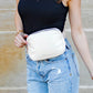Roam Easy Wipe Nylon Padded 2L Sling Crossbody Belt Bag with Gold Hardware