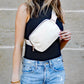 Roam Easy Wipe Nylon Padded 2L Sling Crossbody Belt Bag with Gold Hardware
