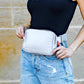 Roam Easy Wipe Nylon Padded 2L Sling Crossbody Belt Bag with Gold Hardware