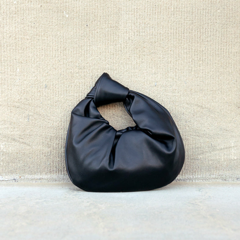 Gemma Butter Soft Vegan Leather Knotted Handbag