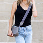Aria Genuine Leather Guitar Strap Compact Crossbody Bag
