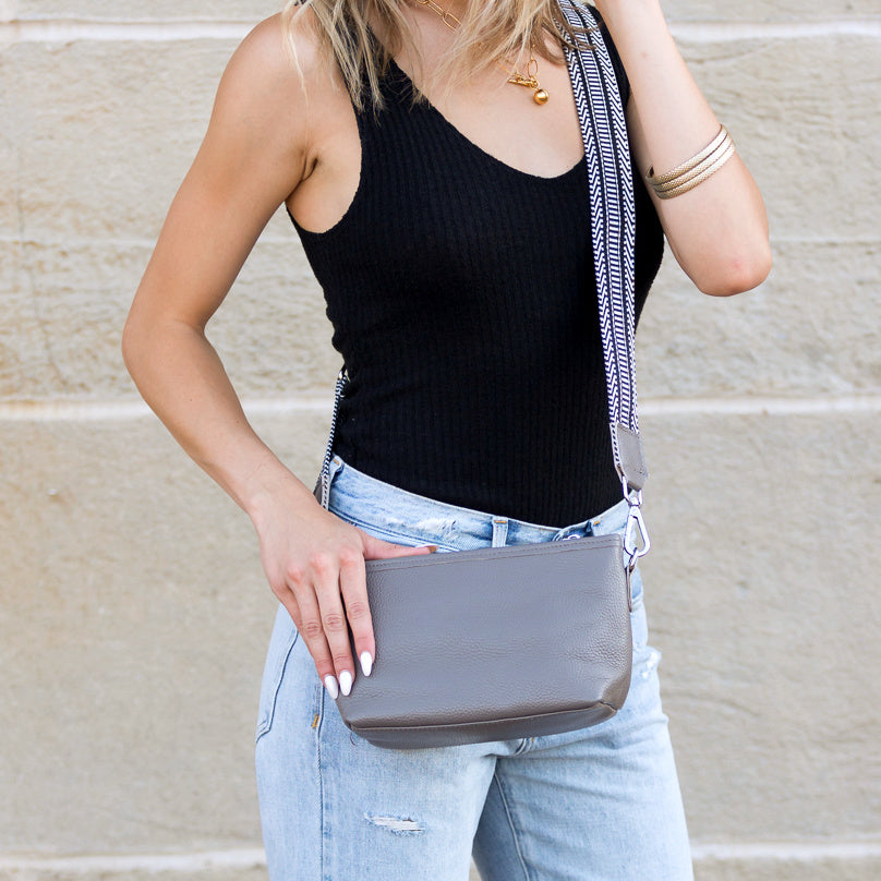 Aria Genuine Leather Guitar Strap Compact Crossbody Bag