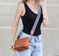 Aria Genuine Leather Guitar Strap Compact Crossbody Bag