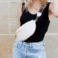 Myra Genuine Leather Quilted Crescent Sling Bag