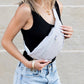 Amari Corduroy & Easy-Wipe Nylon Sling Crossbody Belt Bag