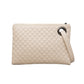 Quilted Vegan Leather Herringbone Lined Wristlet Clutch Bag