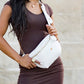 Luxe Vegan Leather Convertible Adjustable Chain Strap Sling Belt Bag | 11" x 7.5"