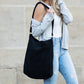 100% Cotton Corduroy Magnetic Clasp Adjustable Strap Messenger Bag with Bronze Hardware | 16" x 15"