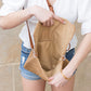 Sylvie Foldover Crochet Woven Straw Crossbody Bag with Vegan Leather Strap & Magnetic Clasp | Khaki, Straw