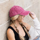 Washed Cotton Twill Non-Structured Low Profile Pewter Clasp Everyday Ball Cap | 3" Brim | One Size Teen–Adult