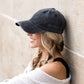 Washed Cotton Twill Non-Structured Low Profile Pewter Clasp Everyday Ball Cap | 3" Brim | One Size Teen–Adult