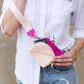 Easy-Wipe Nylon Clippable Dual Pouch Wristlet Wallet