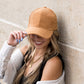 Corduroy Structured Crown Low Profile Adjustable Silver Clasp Boyfriend Ball Cap | 3.25" Brim | One Size Teen–Adult