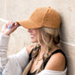 Corduroy Structured Crown Low Profile Adjustable Silver Clasp Boyfriend Ball Cap | 3.25" Brim | One Size Teen–Adult