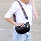 Myra Genuine Leather Quilted Crescent Sling Bag