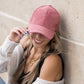 Corduroy Structured Crown Low Profile Adjustable Silver Clasp Boyfriend Ball Cap | 3.25" Brim | One Size Teen–Adult