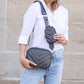 Elsie Vegan PU Leather Chevron Quilted Crossbody Bag with Removable Coin Purse