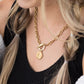 100% Stainless Steel Tarnish Free Coin Accent Chain Link Toggle Closure Necklace | 17.75"