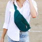 Amari Corduroy & Easy-Wipe Nylon Sling Crossbody Belt Bag
