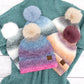 C.C® Acrylic Wool Ombre Knit Faux Fur Pom Beanie | One Size