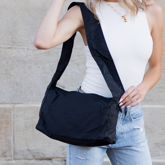 Reese Polyester Nylon Convertible Crossbody Shoulder Messenger Bag