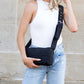 Selma 100% Nylon Quilted Puffer Fold-Over Magnetic Snap Crossbody Bag