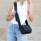 Selma 100% Nylon Quilted Puffer Fold-Over Magnetic Snap Crossbody Bag