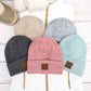 C.C® 97% Recycled Polyester Heathered Knit Fold-Over Cuff Boyfriend Beanie | One Size