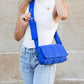 Selma 100% Nylon Quilted Puffer Fold-Over Magnetic Snap Crossbody Bag
