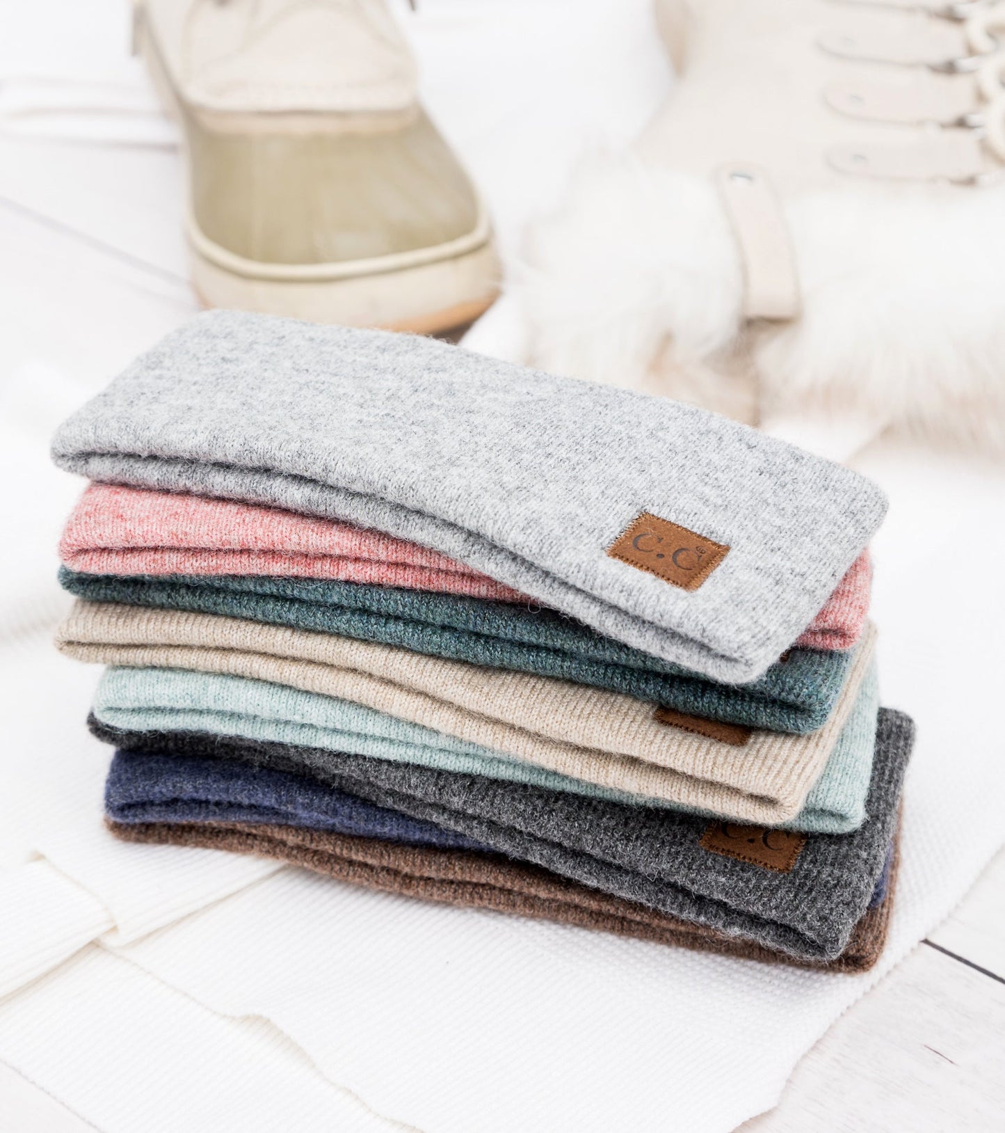 C.C® Recycled Polyester Heathered Knit Athleisure Headwrap | One Size
